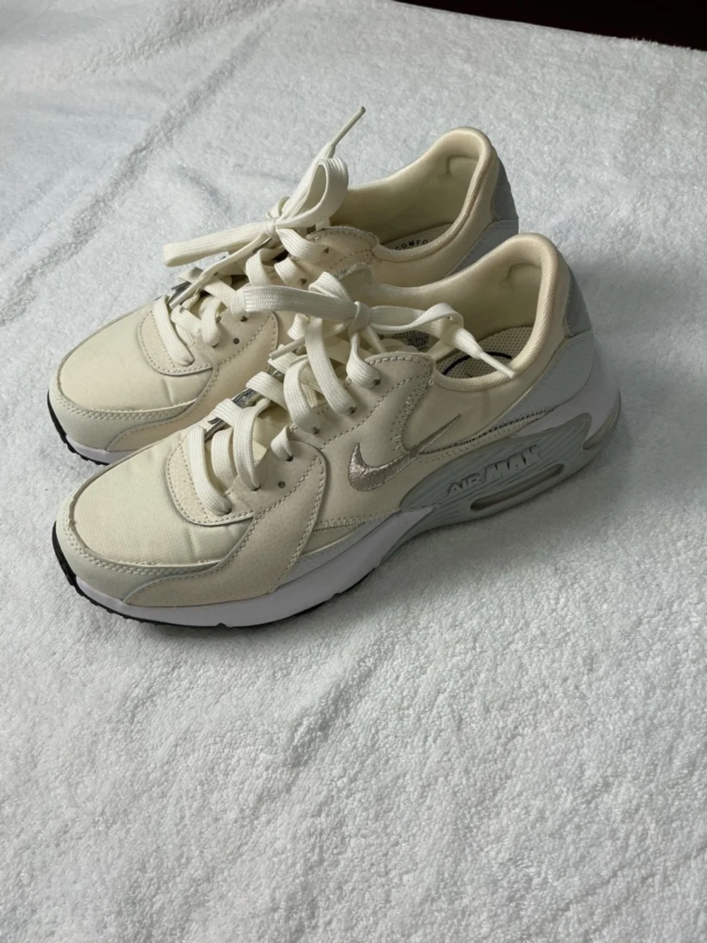 Nike Women's Air Max Sneakers in Cream and Light Gray